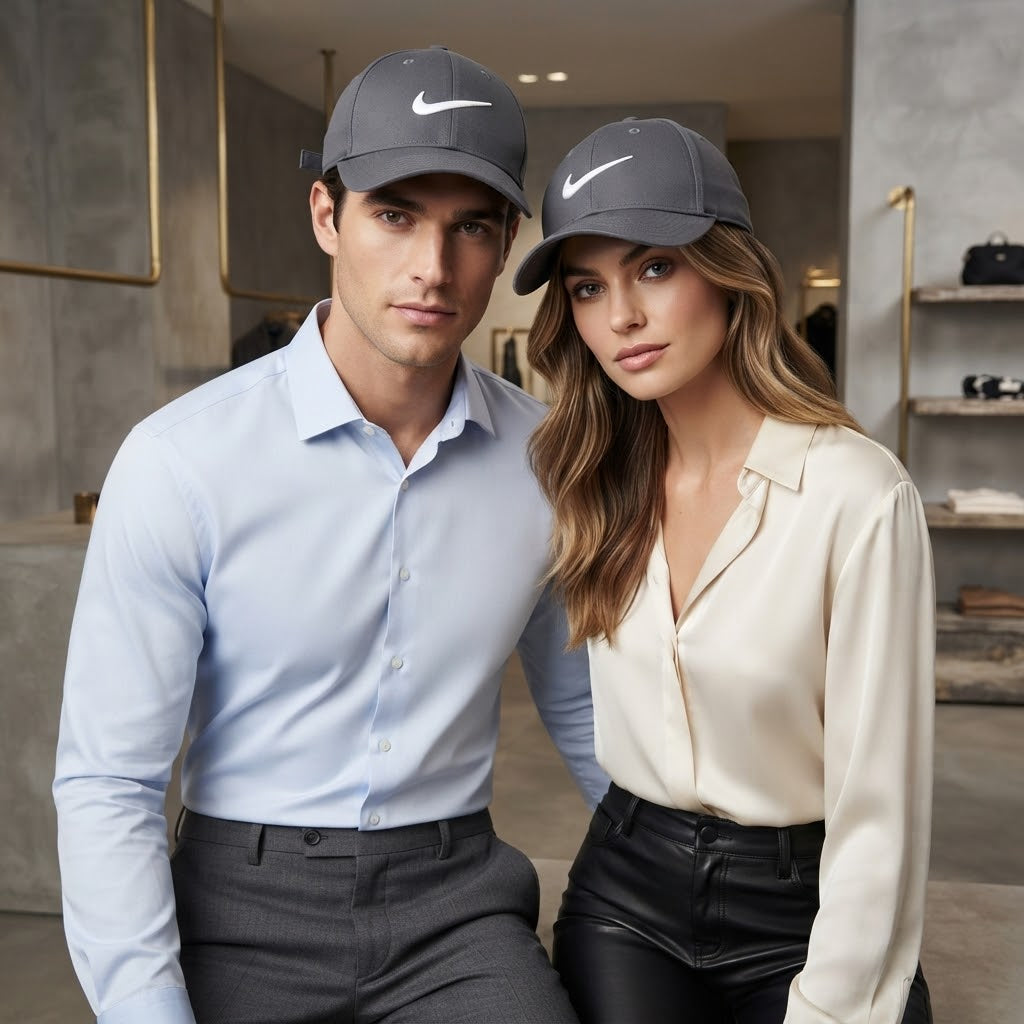 Nike Swoosh Logo Baseball Cap - Charcoal Grey