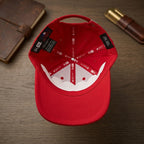 Red NY Cap – Classic White Embroidered Logo Premium Baseball Hat