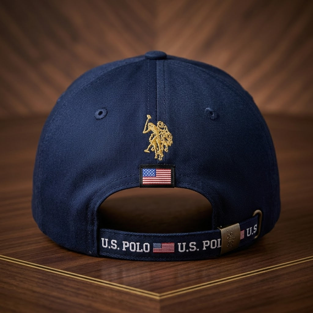 U.S. POLO Navy Blue Premium Cap for Men | Adjustable Baseball Hat
