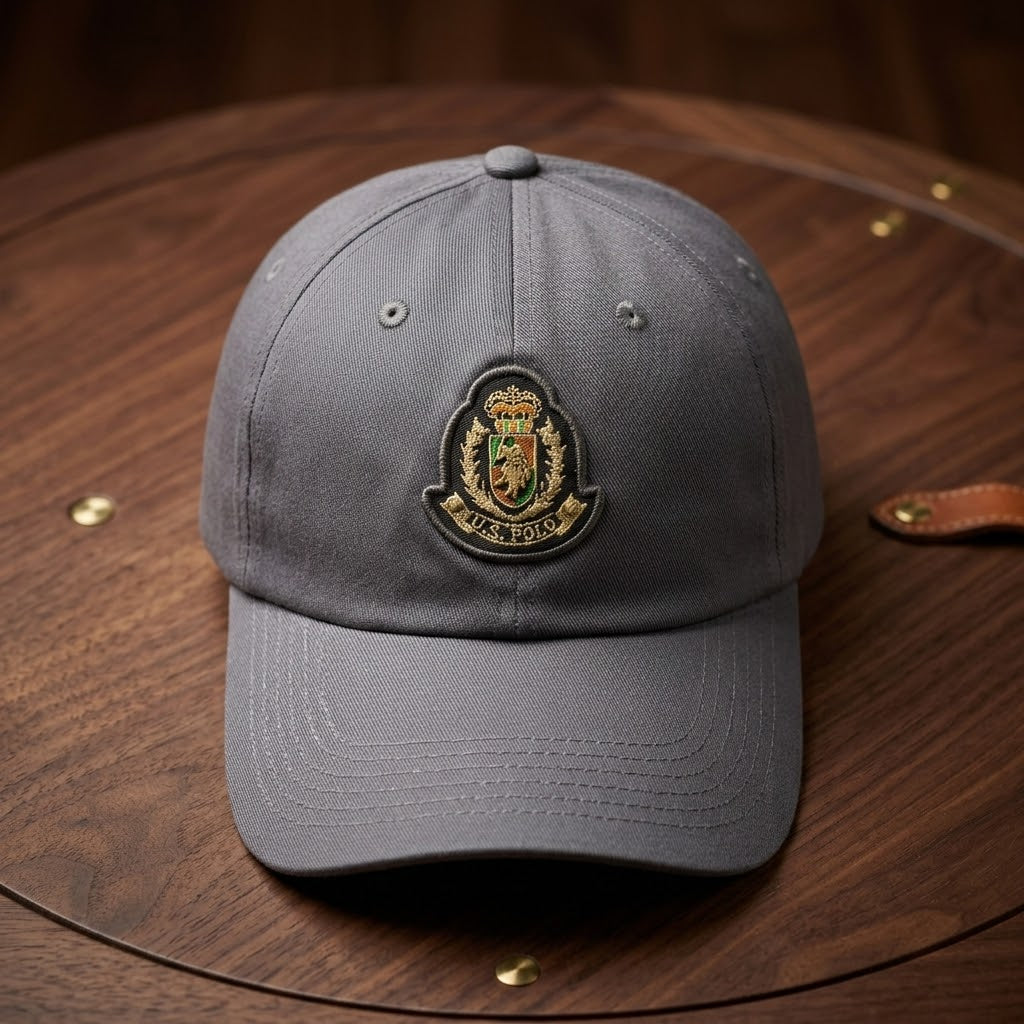 U.S. POLO Grey Premium Cap for Men | Adjustable Baseball Hat
