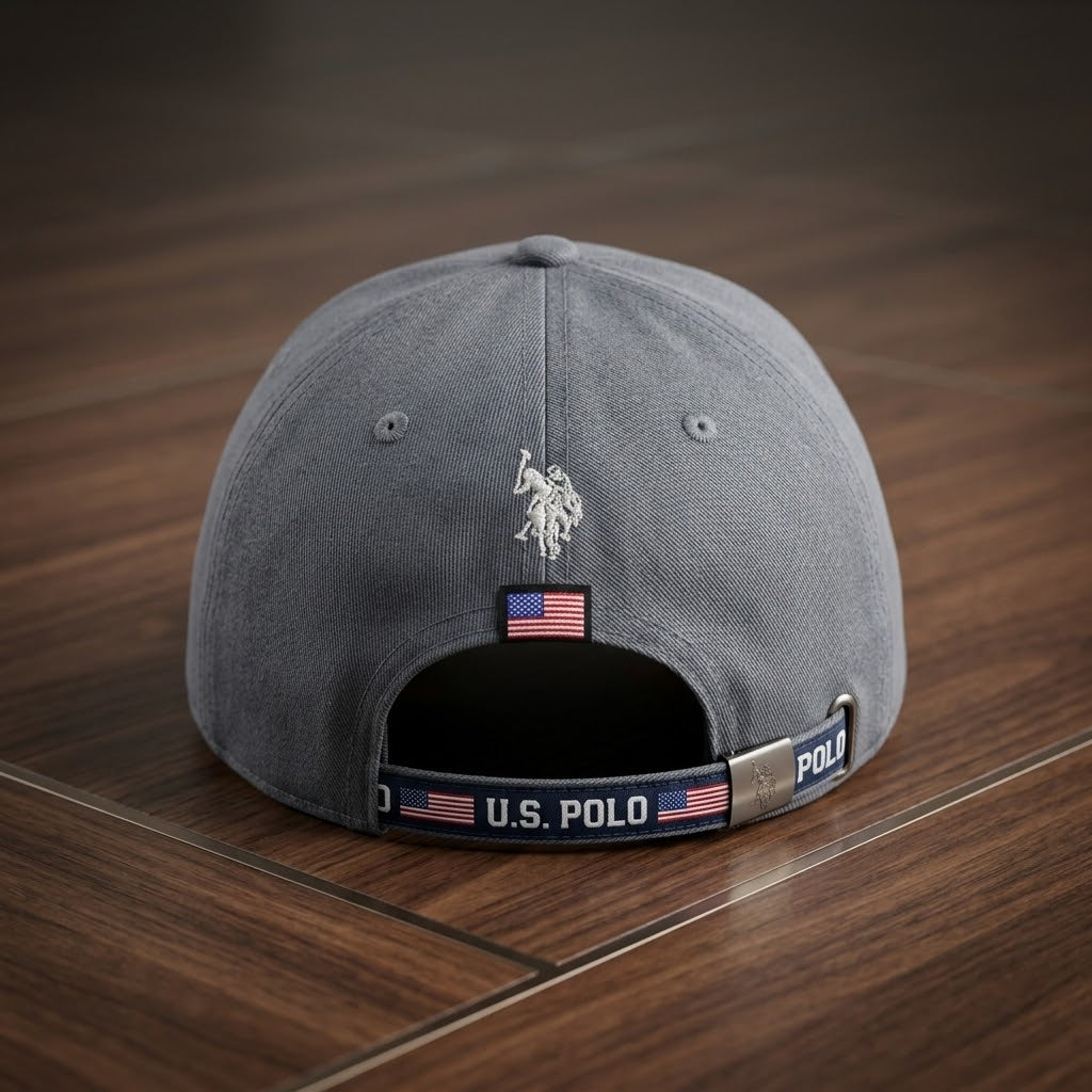 U.S. POLO Grey Premium Cap for Men | Adjustable Baseball Hat