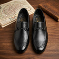 Imperial Bit-Detail Real Leather Dress Loafers – Black