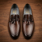 Men’s Real Leather Brown Tassel Loafers – Formal Dress Shoes