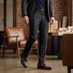 Men’s Real Leather Brown Textured Oxfords – Scale Pattern Formal Shoes